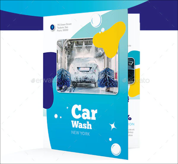 Car Wash Bifold Brochure Templates Free & Premium PSD, Ai, Word, InDesign